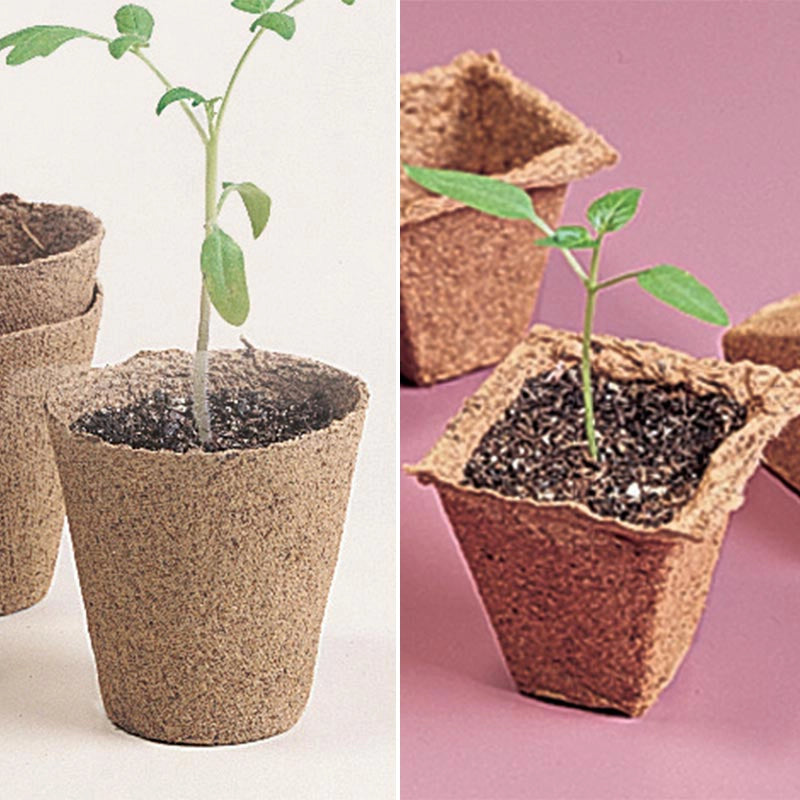 Square &amp; Round Peat Pots