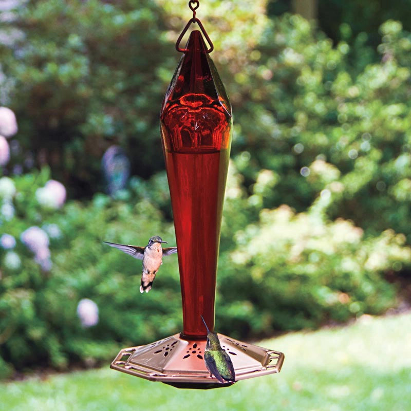 Red Facets Hummingbird Feeder