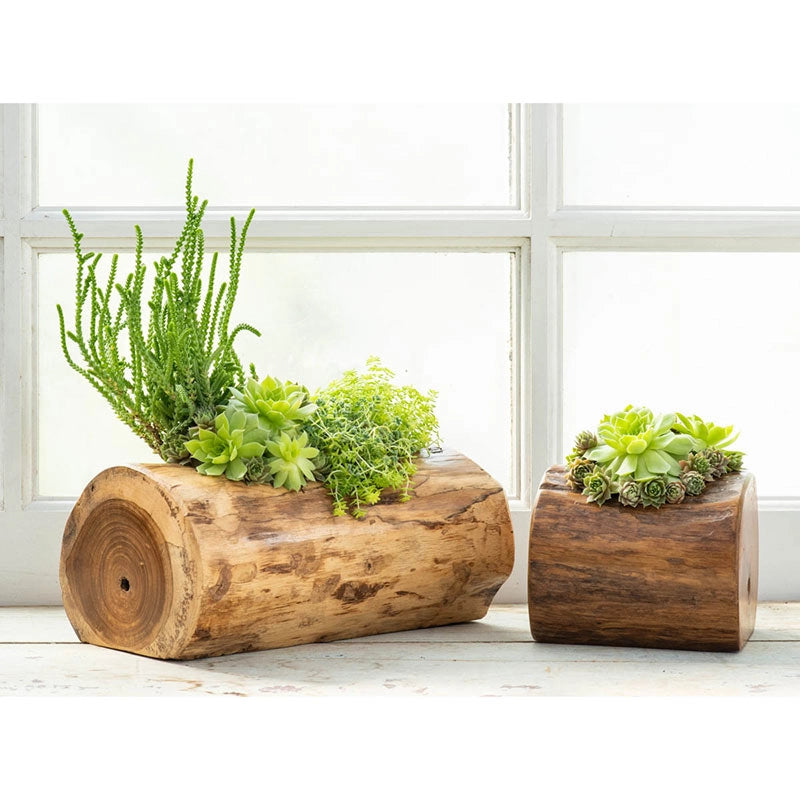 wooden planter indoor Natural Teak Planter