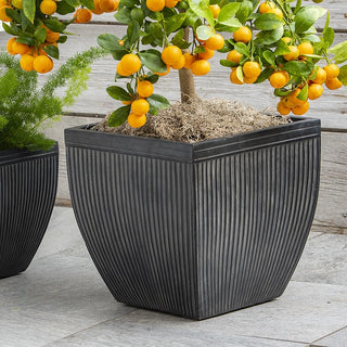 Classic Faux Lead Planter set/2