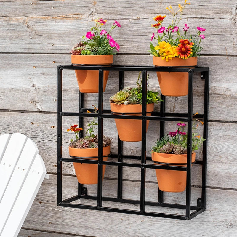 potted plants wall Potted Wall Display And 5 Plant Pots