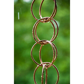 Polished Copper Rain Chain 4"